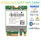 HOT SALE BCM94352Z DW1560 M.2 Wifi Adapter Wireless Card 1200Mbps 802.11Ac 2.4Ghz/5G Bluetooth 4.0 NGFF Card for Mac OS