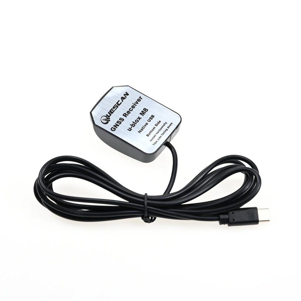 QUESCAN USB-C Type C GPS Receiver for Android Windows M8N 10Hz Ublox M8 GPS GLONASS Galileo BeiDou GNSS Antenna Receiver QU33NCL