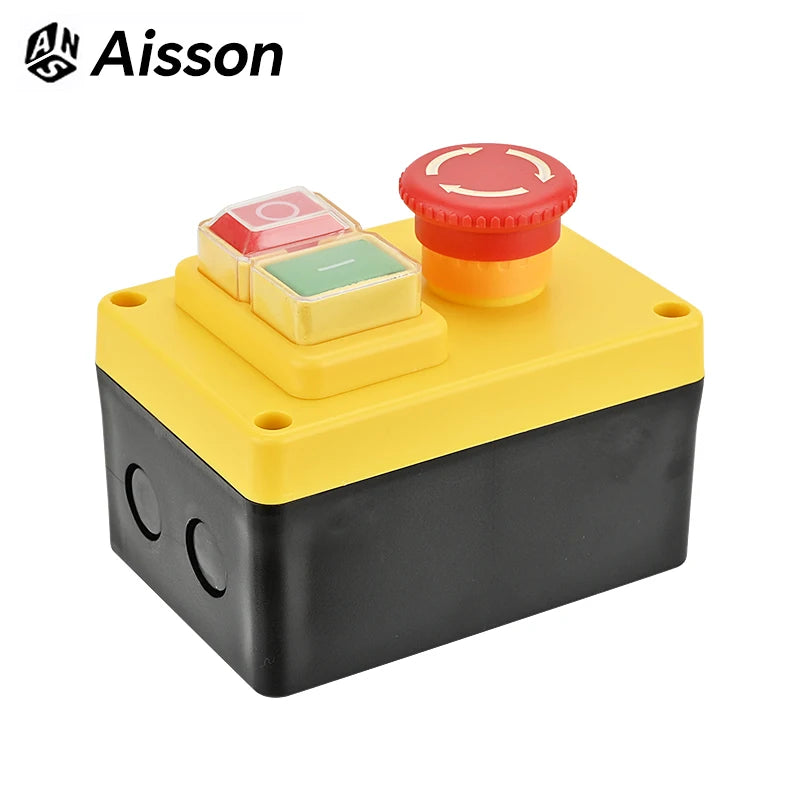 YH02A D-2 120V/250V 16A Electromagnetic Push Button Switch Emergency stop Switches for Electric Tools and Machine Tool Equipment