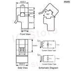 1PCS SCT-013-000 5A 10A 20A 30A 50A 100A 50MA 1V 1% Non-invasive Split Core Current Transformer AC Current Sensor