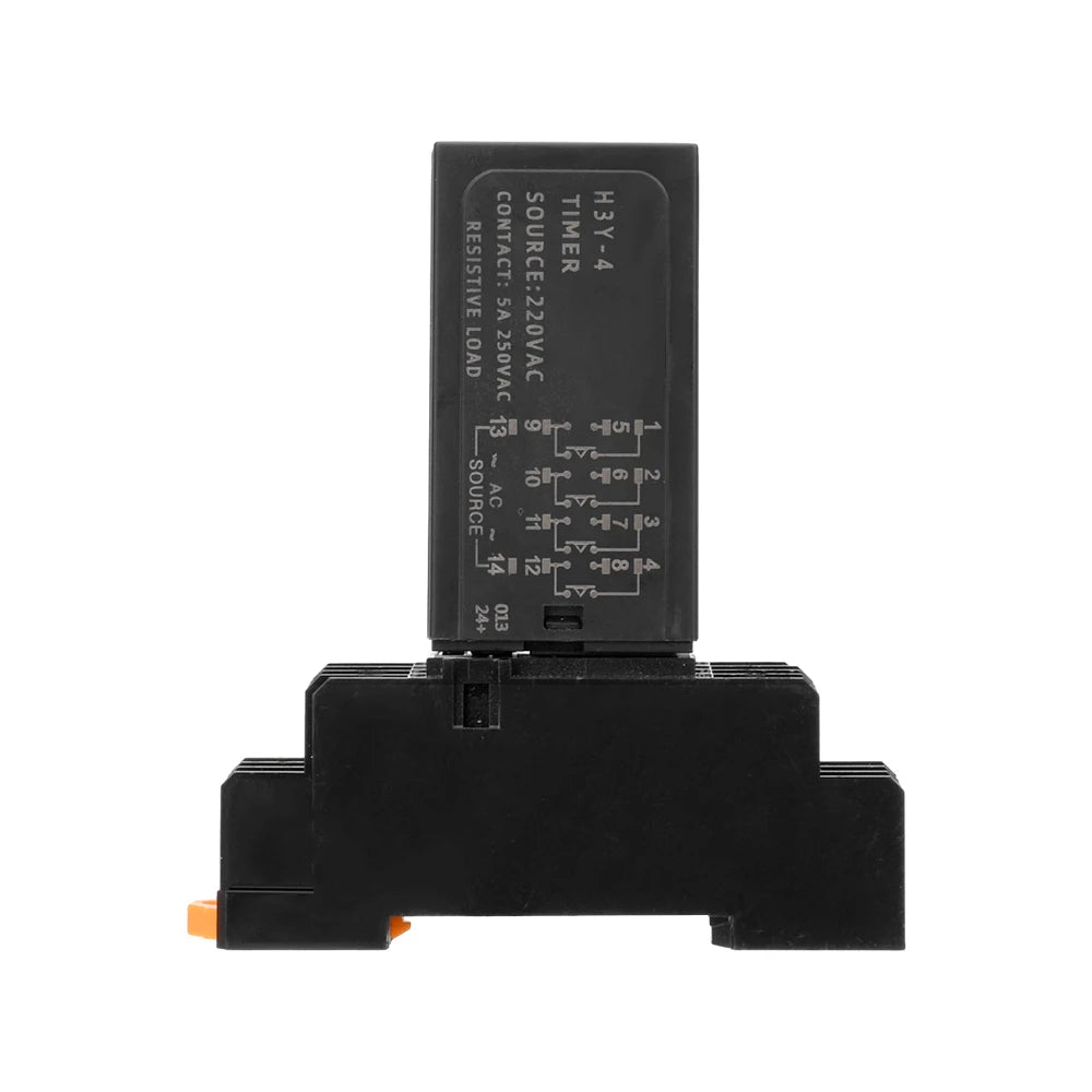 H3Y-4 DC12V DC24V AC220 Time Relay Cycle Time Control Delayer Digital Display With Base Power Supply
