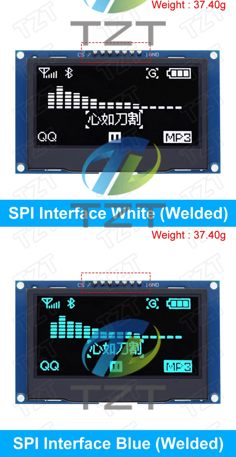 2.42 inch 2.42" OLED Display Module 128x64 LCD HD Screen Module SSD1309 7 Pin SPI/IIC I2C Serial Interface for Arduino UNO R3
