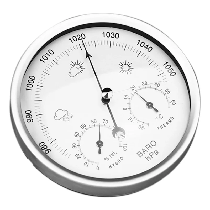 ABJN-Portable Digital Indoor Hygrometer Weather Thermometer Barometer Wall Hanging For Home Decor 132MM Use