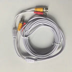 2-in-1 BNC + DC Power Video Extension Cable 5M/10M/20M/30M BNC Cable White Color for AHD CCTV Camera DVR Systems Security