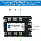 LCTC Three Phase Solid State Relay SSR Zero Cross 3-phase Load Relay 3-32VDC Control With Radiator 380V10A 25A 40A 60A 80A 100A