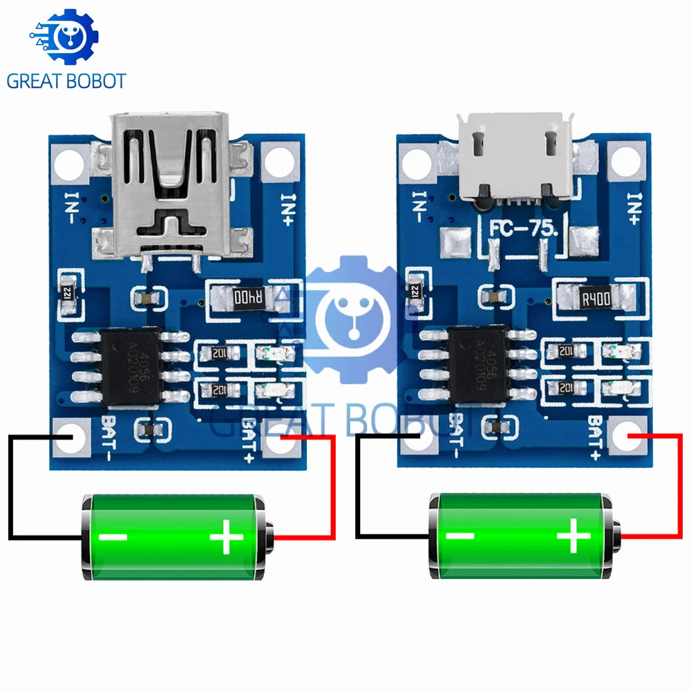 BS 1PCS USB 5V 1A TP4056 Lithium Battery Charger Module - Dual - Function Charging Board without Protection,1A Li - ion Batter