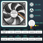 YOUNUON 5V 12V 24V 120mm Fan Sleeve/Ball Cooling Fan 120x120x25mm DC Brushless Cooler Fan for PC Laptop Computer Case