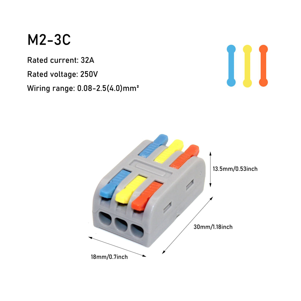 10/50 PCS Mini Fast Wiring Cable Connectors Universal Compact Splitter Electrical Conductors Push-in Home Terminal Block