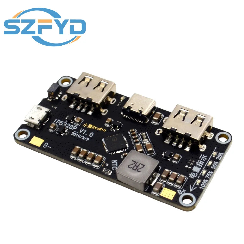 IP5328P Bidirectional Fast Charge Module 3.7V to 5V/9V/12V Boost Converter for Power Bank DIY Charging Discharging