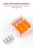 CMK66 Quick Wire Connector Easy Splice Lever Type Push In 2/3/4/5 Ports Push-In Terminal Block Home LED Light Wiring 0.2-6mm
