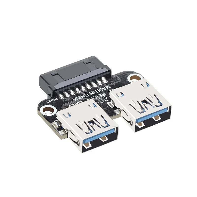 USB3.0 3.1 to USB A Socket Converter for Desktop Computer Motherboard Header 19PIN 20PIN to Dual USB Dual USB A Female Adapter