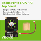 Penta SATA HAT / Top Board /Set Optional, For Raspberry Pi 5 -Up to 5x SATA Disks HAT