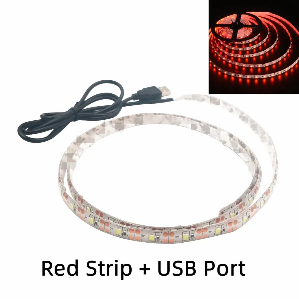 DC 5V USB LED Strips 2835 White Warm White LED Strip Light TV Background Lighting Tape Home Decor Lamp 1M 2M 3M 4M 5M LED Strip