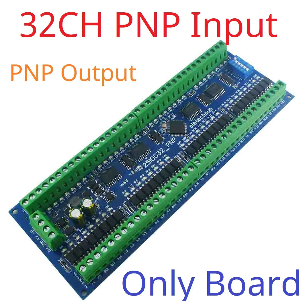 8/16/32 DI-DO Modbus DMOS PNP Output & NPN/PNP Input Module PLC RS485 Remote IO Expansion Board