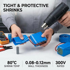 Battery Wraps 10/20cm PVC Heat Shrink Tube Roll Shrinkable Film Sleeve Lithium Battery Pack Case Insulation Li-ion Wrap Cover