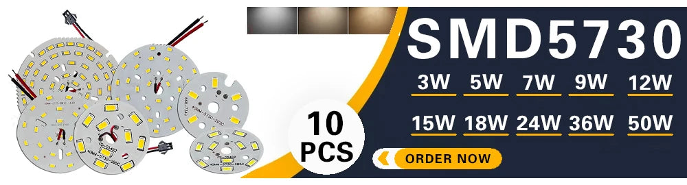 1PCS LED 3W 5W 7W 9W Light Beads 12W 15W 18W 24W 36W PCB Round SMD 2835 Light Beads For Diy Board Bulb Spotlight Lighting Chip