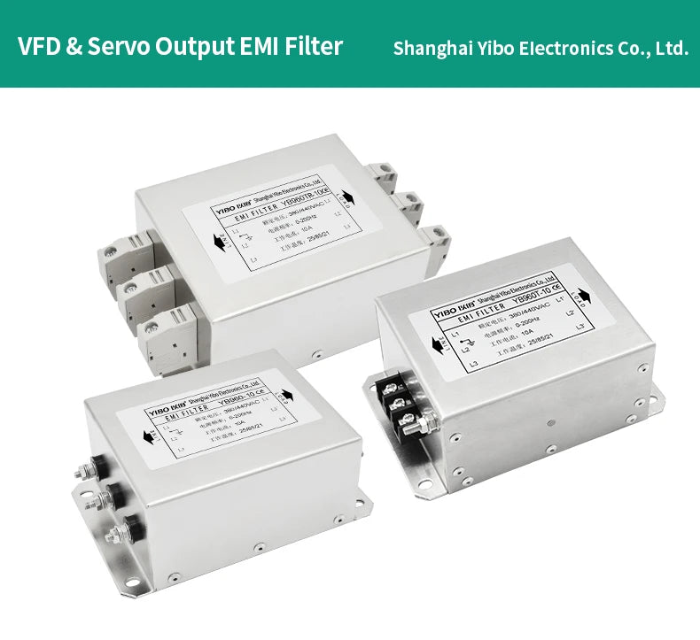 YIBO Industrial 3 Phase EMC Output Filter YB960 380V for VFD Inverter Servo Drive Motor EMI Noise Filter Anti Interference