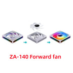 Jonsbo ZA-420/140 Computer Case Fan DIY Exchange 2 Sets Fan Blades  5V ARGB 140mm PWM Reverse Combination Cooling Fan