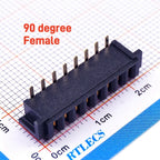 5/20 Pcs Pitch 2.5 MM 8 Positions Female Blade Socket Receptacle Male Header Battery Connector Right Angle Through Holes 7A