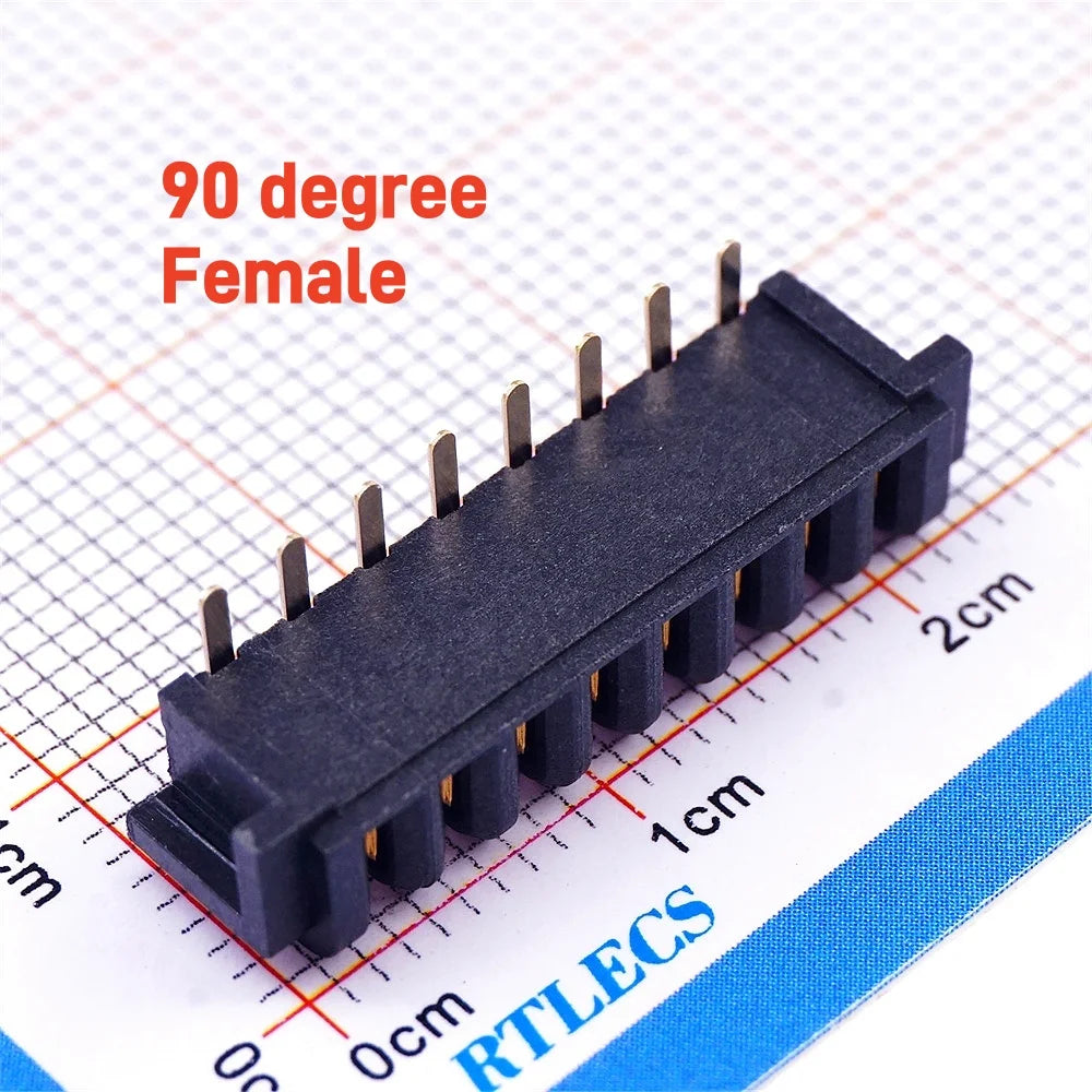 5/20 Pcs Pitch 2.5 MM 8 Positions Female Blade Socket Receptacle Male Header Battery Connector Right Angle Through Holes 7A