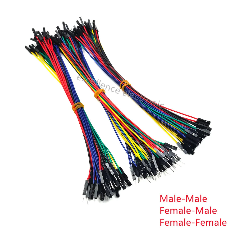 50-300pcs Breadboard Dupont Cable For Arduino Line 2.54mm Male Female Dupont 10cm 20cm 30cm Jumper Wire  DIY 1P Connector