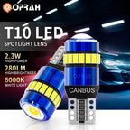 2PCS T10 W5W LED CANBUS No Error Clearance Car Interior Reading Door Trunk License Plate Lamp  6000K White 3030 SMD For BMW Audi
