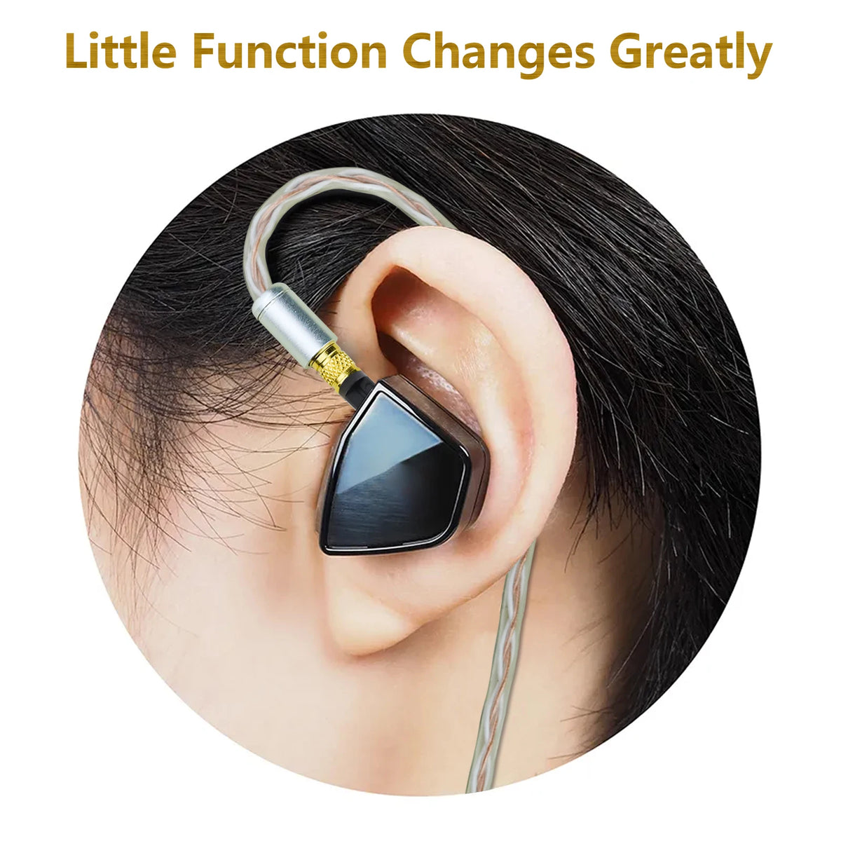 OKCSC Earphone Connecter 0.78MM 2 PIN Male to MMCX Female Adapter for TFZ UE18 JH13/16 W4R UM3X 1964 Earphones Earsets
