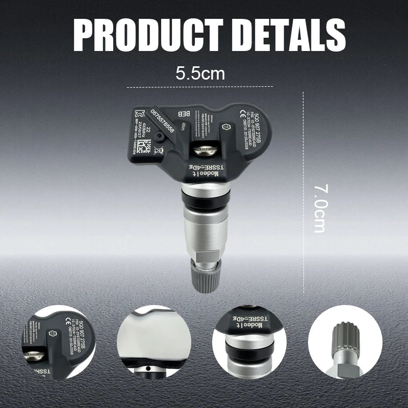 1/4Pcs TPMS Sensor 433MHz Tire Pressure Monitor System Fit For Audi A4 A6 Allroad Volkswagen T-Cros Skoda Replace OE 5Q0907275B