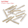 150PCS SMD A/B Case Tantalum Capacitor Assortment Kit 1uf-220uf 1UF 2.2UF 4.7UF 10UF 47UF Electronic Capacitor Set