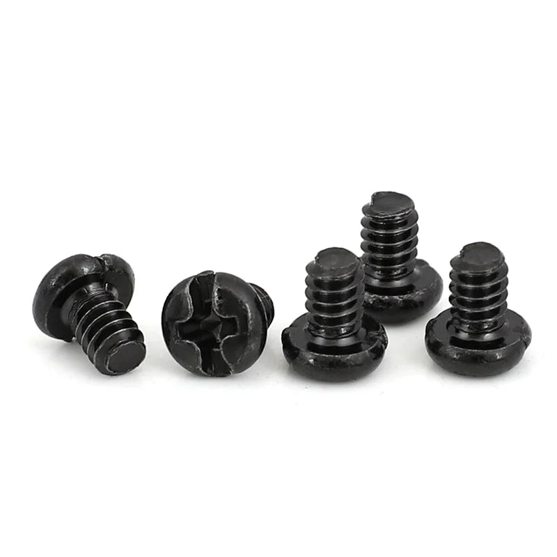50pcs 6#-32x5mm Phillips Round Head Screws for PC Case HDD PSU Graphics Card DIY Computer Mounting Screws