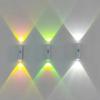 Smart RGB Double-head Wall Light Motion Sensor Magnetic Night Light Rechargeable Spotlight for Bedroom Closet Garden Room Decor