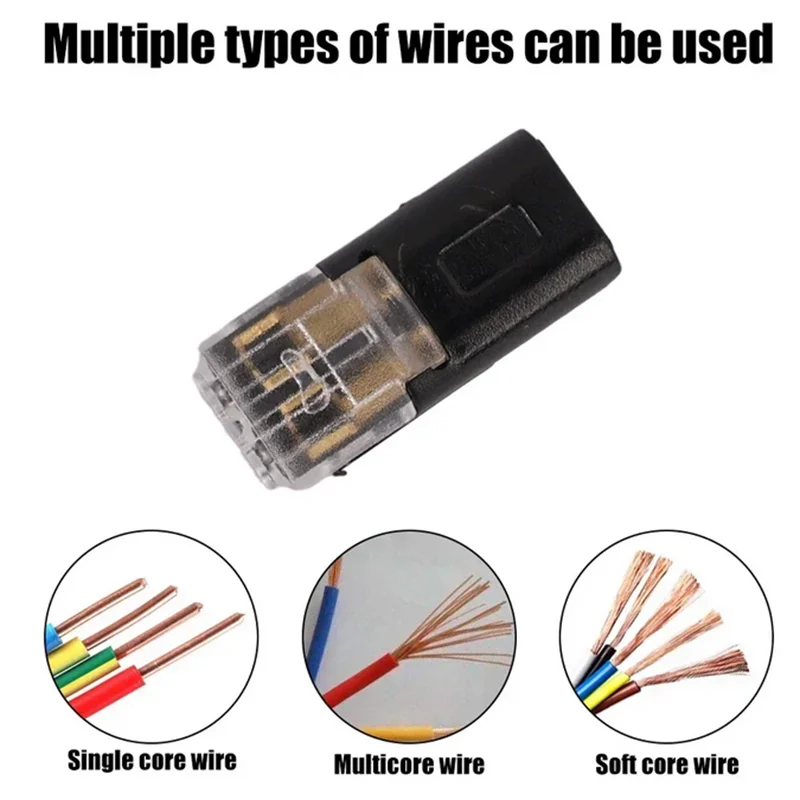 1/2/3 Way Quick-Connect Terminal Electrical Connector Strip Terminal Car Wire Cable Connection Sealed Dustproof Wire Auto Wiring