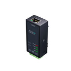 Serial to Ethernet Converter, RS485↔Ethernet, Modbus RTU/TCP Gateway, IP30, 5-36V DC, DIN Rail Mount