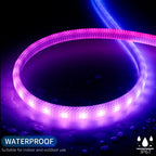 DC5V WS2812B Elliptical Reticulate Pattern Neon Addressable LED Strip WS2812 60Leds/m 360Degree Smart Silicone Led Light IP67