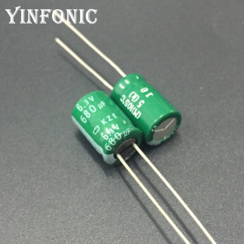 10Pcs/100Pcs 680uF/6.3V 8x11.5mm NCC Nippon KZE Series Low ESR 6.3V680uF Motherboard Electrolytic Capacitor