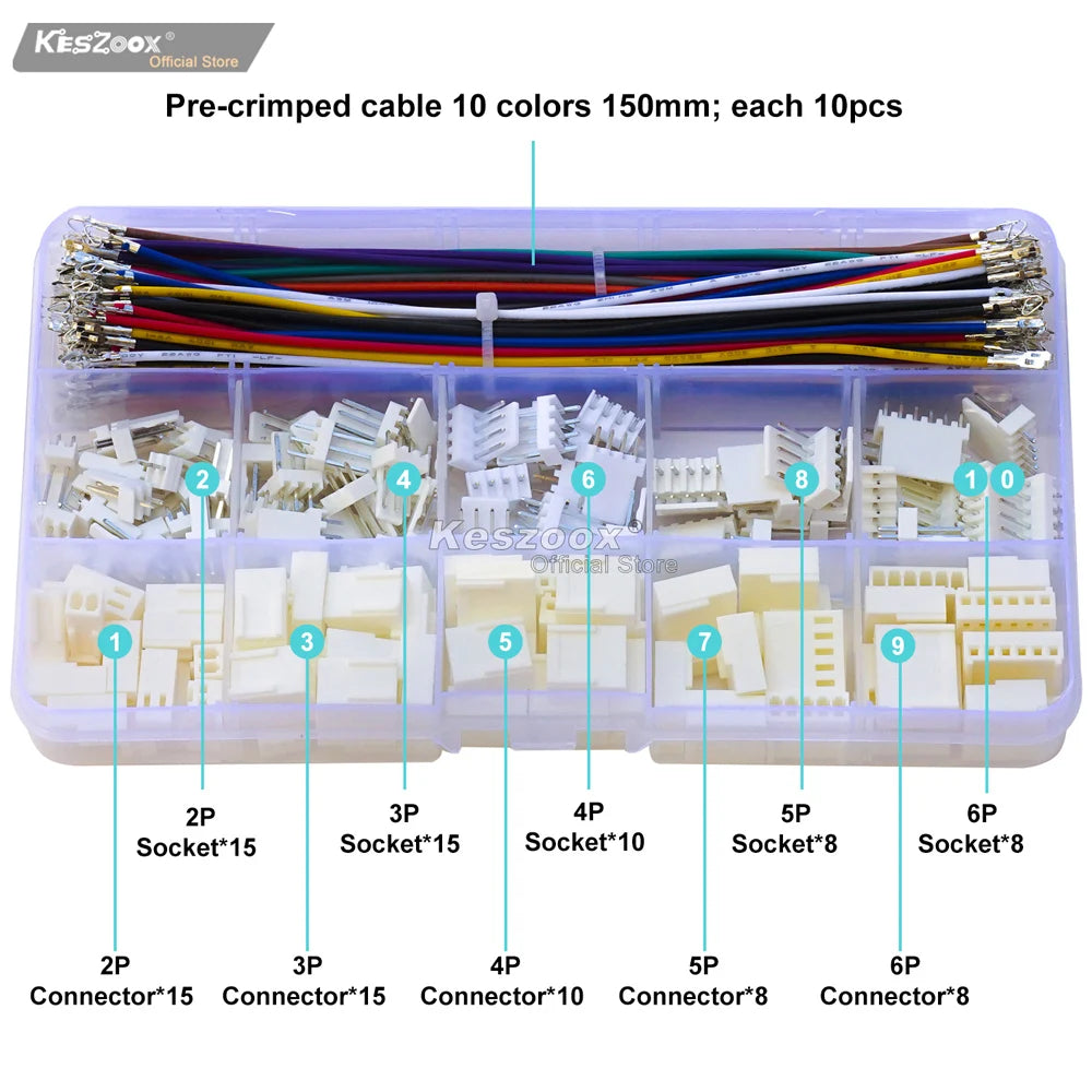 Molex 1.25/2.5/3.0/3.96/4.2mm Connectors  Male Female Connectors Housing with Pre-crimped Cable Molex Connector Kit