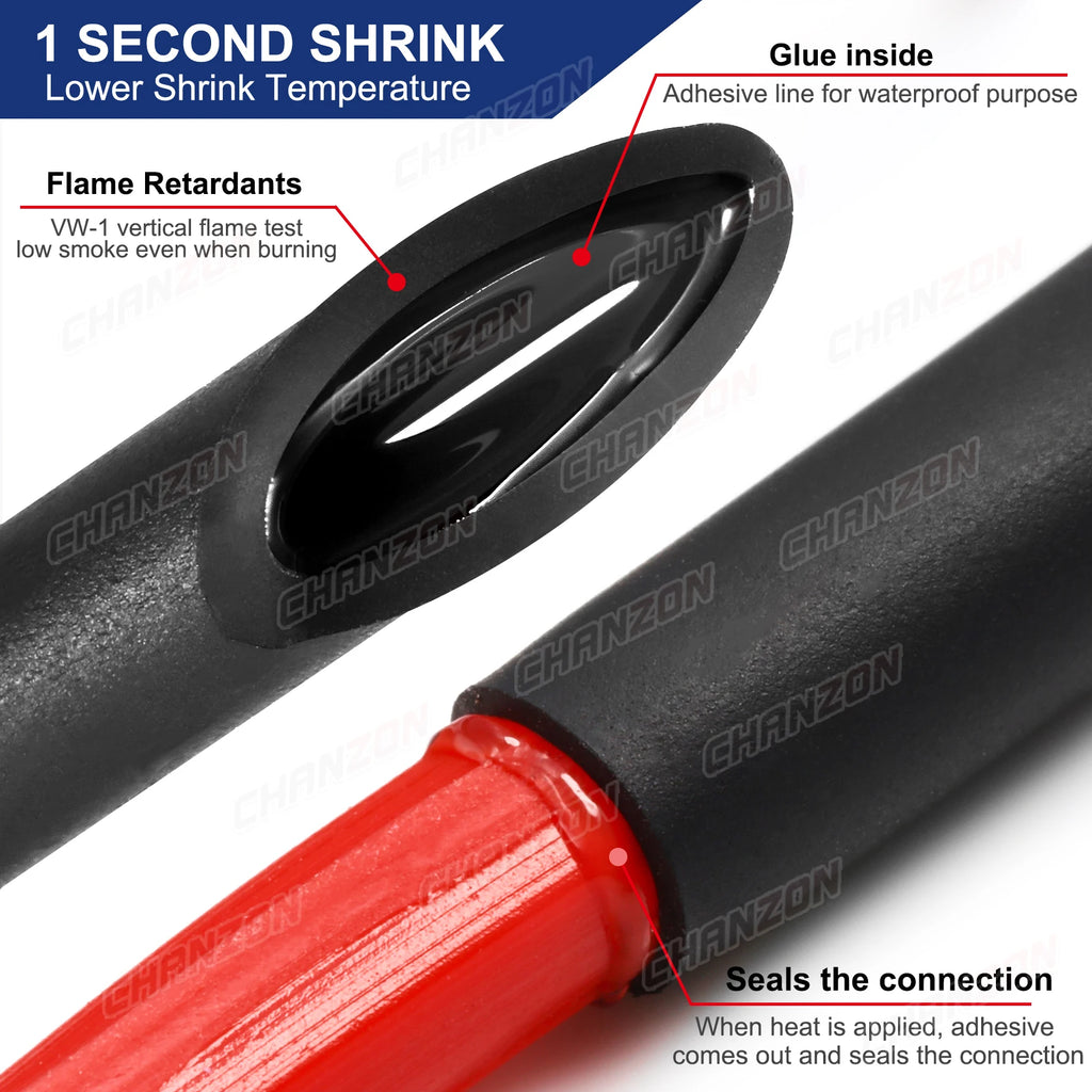 2.5M/Roll 7 Colors 1.6 - 9.5mm 3:1 Waterproof Heat Shrink Tube with Glue Double Dual Wall Adhesive Lined Wire Marine Grade Wrap