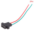 USB-C Type Connector Type-C 2Pin 4Pin Welding Wire Female Waterproof Female Socket Rubber Ring High Current Fast Charging Port