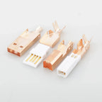 Hi-End Rose Gold Plated USB Connector USB A+USB B Type A-B Plug For DIY USB Cable Taiwan Made