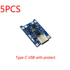 1/3/5pcs Type-C Micro Mini USB 5V 1A 18650 TP4056 Lithium Battery Charger Module Charging Board With Protection Dual Functions