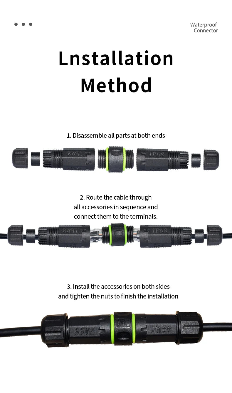 YXY RJ45 Waterproof Connector M16 5-9mm Wire Diameter IP68 RJ45 Interface Cable Connectors Network Unshielded Wire Connector