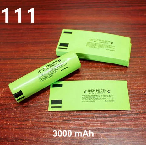 100pcs/lot Battery packaging skin 18650 lithium battery PVC heat shrinkable sleeve packaging skin shrink film insulation sleeve