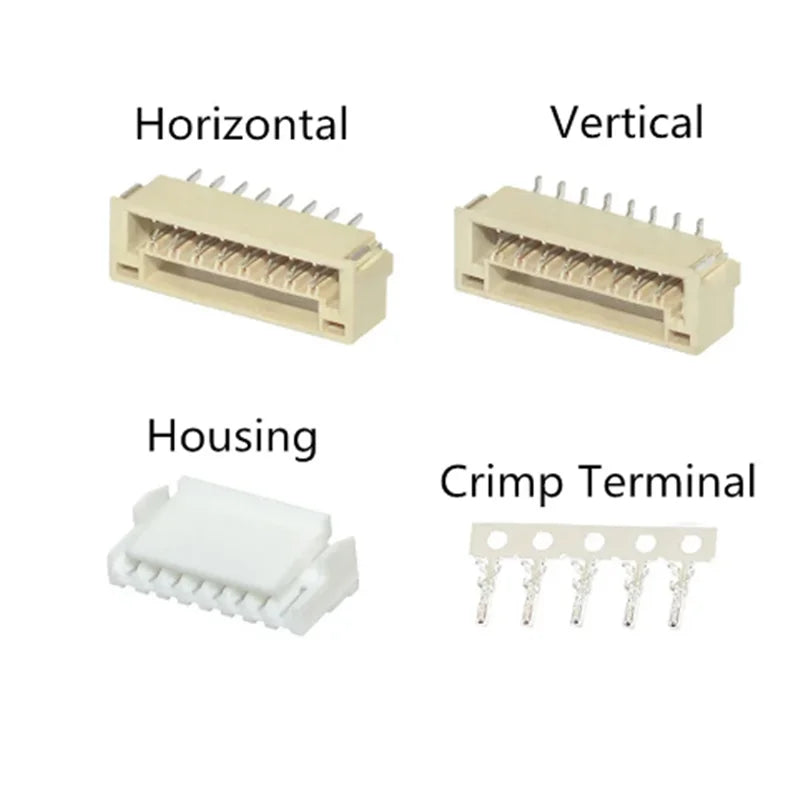 20PCS/LOT JST GH1.25 Connector with Lock GH 1.25mm Socket Pin Header Vertical Horizontal Housing Terminal 2P3P4P5P6P7P-16 Pin