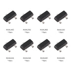 8 Values IRLML SMD MOSFET Kit 2402/2502/2803/5203/6244/6344/6401/6402 SOT-23 N P Channel Field Effect Transistor Total 80 Pcs