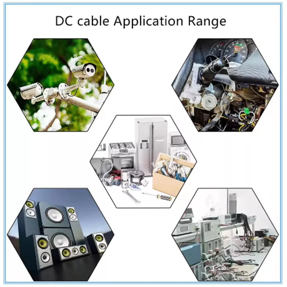 【LANO】 1M 2M 5M 8M 10M 15M Black DC Power Extension Cable 5.5*2.1mm Male to Female Connector for LED Lamp CCTV Security Cameras