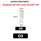 Brightest G9 LED Lamp AC220V 3W 5W 7W Ceramic SMD2835 LED Bulb Warm/Cool White Spotlight Replace Halogen Light Consignment