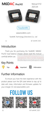 ToolkitRC M6DAC V2 TRN Charger 2CH AC200W Transparent Color DC800W IPS Model Toy Car Lithium Battery Charging 1S 2-6S LiPo LiHv