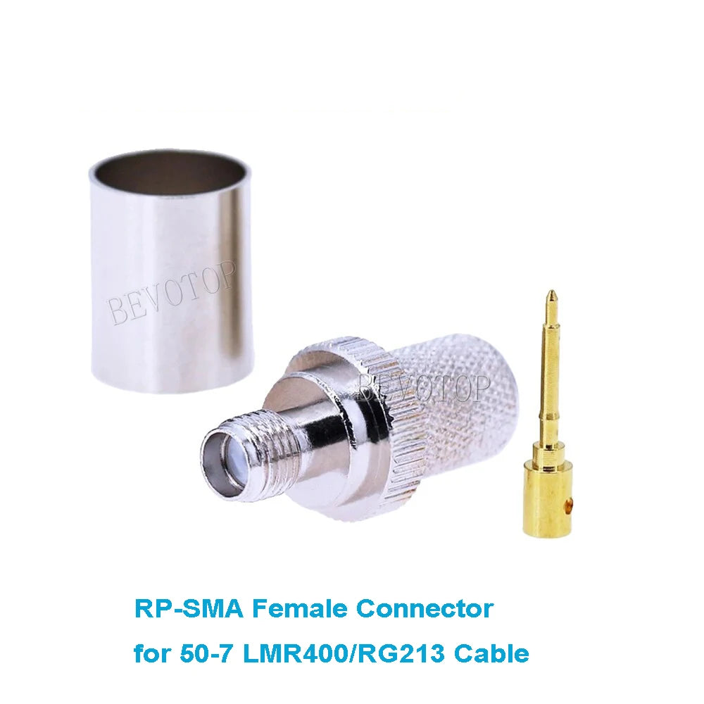 10Pcs/lot RG8 RG213 LMR400 SMA / RP-SMA Male / Female 50-7 RF Coaxial Connector 50Ohm SMA Connector for LMR-400 RG-213 RG8 Cabl