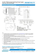 LM75-10C051212-28 LM75-10C051515-23 LM75-10C052412-15 75W AC-DC Enclosed Switching Power Supply