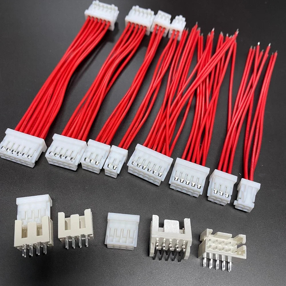 10Sets XHD2.54mm Single Female Housing 20cm Wire Connector Dual 2x2-8P Replace HRS DF1B with Straight/Right Angle Male Pin Wafer